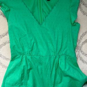 J. Crew Tops J. Crew V-Neck Swiss Dot Peplum Top